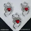 Estilo Oscuro Europeo y Americano Colgante Encanto de Luna Corazón Mariposa Rosa Cruz con Pedrería Pulsera de Cuentas Collar DIY