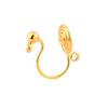 Accesorios para Aretes DIY al por Mayor Color Oro 18K Conservación del Color Pinzas para Oreja de Frijol sin Perforar con Anillos Colgantes Convertidor de Pinza para Oreja de Disco de Bobina de Mosquitos