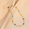 Collar de cereza margarita joyería transfronteriza moda mujer pedrería amor cadena clavícula mariposa perla joyería al por mayor
