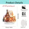 Casa de Neve Iluminada Popular de Natal Transfronteiriça Placa de Acrílico Ornamento Inspirador para Desktop Decoração de Casa Presente