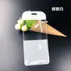 Bolsa autosellante para mina de bolígrafo de tira larga bolígrafo de señalización bolígrafo de gel empaque de papelería cadena de clip de plástico bolsa de color bolsa de lápices de pincel