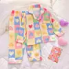 Pijama de Algodón Nube para Niños 2026, Primavera y Otoño, Dibujos Animados para Niñas, Conjunto de Manga Larga y Pantalones Largos, Ropa de Casa para Niños y Niños Mayores