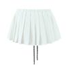 Falda Corta Estilo Francés Cintura Ceñida Cordón Cintura Alta Popular Cyber Falda de Línea A Falda de Verano Nueva para Mujer Estilo Puro a Prueba de Viento Falda Plisada