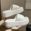Pantuflas de Suela Ultra Gruesa Eva para Mujer, Nuevo Estilo Verano, Moda Coreana, Color Sólido, Versátiles, Modernas, Casual, Suelas Gruesas que Aumentan la Altura