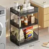Estante de Almacenamiento para Baño Carrito de Gadgets para Baño Inodoro Lavadero Estante de Almacenamiento de Detergente para Ropa de Pie al Lado de la Lavadora