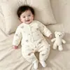 Ropa de una pieza fina de algodón para bebé recién nacido, mameluco para bebé de mes completo para niños y niñas, ropa de algodón puro para primavera, otoño, invierno, ropa de algodón Clase A