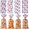 Bolsa OPP Impresa Día de la Independencia Transfronteriza Bolsillo Plano Transparente Bolsa para Dulces Snacks Galletas Papel Vidrio Bolsa de Plástico