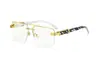 Gafas de Sol sin Marco con Borde Cortado y Patillas Florales, Protección Solar, Protección UV, Gafas para Conducir, Gafas de Sol Modernas y Versátiles