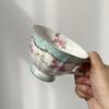 Taza de Café de Cerámica de Lujo Europeo Taza Individual Pequeña Fresca Té de la Tarde Taza de Té Negro Pequeña Floral Femenina Taza Corazón