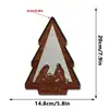 MZ1227-1248 Transfronteiriço; Enfeites de Natal em madeira com luz LED para decoração de mesa festiva