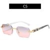 Gafas de Sol de Moda Estilo Coreano 2021 Nueva Llegada Sin Montura Corte Personalizado Marino Ins Gafas de Sol Gafas de Sol Europeas y Americanas