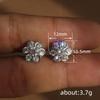 Pendientes elegantes de circonita con diseño de flores de Cao Shi, pendientes con sentido de la luz, pendientes clásicos de flores de copo de nieve de lujo, joyería