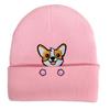 Gorro de Punto Bordado con Cabeza de Perro Corgi Transfronterizo de Amazon Gorro de Lana Personalizado de Moda para Pareja Hombres y Mujeres Gorro Cálido