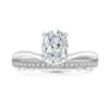 Anillo de Corona con Forma de Huevo Cortado Flor de Hielo de Piedras Preciosas de Colores Más Vendido en Xiaohongshu Chapado en Oro Real Anillo de Encaje de Diamante de Alto Carbono Dropshipping de Transmisión en Vivo