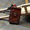 Pendente Natural de Madeira de Jujuba Relâmpago Dragão Pingente Pingente Taiji Bagua Placa de Madeira Portátil Esculpida em Ambos os Lados Feito à Mão