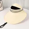 Sombrero de verano estilo coreano con alero grande, de malla transpirable, ideal para montar a caballo en verano.