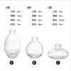 Conjunto de Vaso Pequeno de Luxo de Três Peças Artesanato Decoração Desktop Simples Flores Transparentes Decoração de Sala de Estar