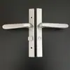 Cerradura Moderna Simple de una Palabra para Puerta de Vidrio Cerradura Estrecha Lateral para Puerta de Baño Cerradura Sin Llave para Puerta Interior de Aluminio de Puente Roto Negro