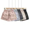 Pantalones cortos de trabajo de verano estilo americano, tridimensionales, con bolsillos grandes para mujer, secado rápido, ligeros, cintura elástica, informales, adelgazantes, de pierna ancha
