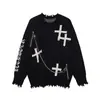 Ropa para Hombre Magic Bear 2026 Nueva Marca Trendy Hip-Hop Callejero Americano Suéter de Punto Collar Cruz Punk Suéter para Hombre