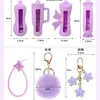 Estuche de silicona para labiales de nuevo producto transfronterizo, llavero portátil para exteriores anticaídas, estuche protector para labiales y brillos de labios, almacenamiento de botellas de aceites esenciales