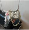 Bolso Cubo de Diseño de Nicho para Mujer 2025 Nueva Moda Acolchado con Cadena Pequeño Fragante con Cordón Bolso de Hombro Cruzado