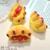 Juguetes de Comida de Resina, Pan de Fresa Simulado, Pasadores Hechos a Mano DIY, Bolsas Ciega para Casa de Muñecas, Adornos Pequeños para Juego Imaginario, Accesorios al por Mayor