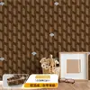 Fábrica de Origen Patrón Vintage Grano de Madera Pared Fondo del Hogar Papel Tapiz Autoadhesivo Pegatinas de Pared Papel Tapiz Decorativo para Renovación