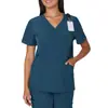 Ropa de Trabajo para Doctora Enfermera Manejo de la Piel Salón de Belleza Enfermera Cirujano Cuello Alto Cómodo Traje de Cirugía Traje Quirúrgico