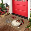 Felpudo Festivo de Navidad para Entrada, Resistente a la Suciedad, Resistente al Desgaste, Fácil de Limpiar, Felpudo para Baño, Absorción Rápida de Agua, Alfombrilla Antideslizante