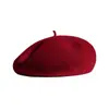 Boina de Lana Otoño e Invierno para Mujer, Sombrero de Artista Cruzado en Stock, Sombrero de Moda Dulce para Circunferencia de Cabeza Grande, Boina al por Mayor