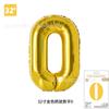 Comercio Exterior Nuevo Modelo 32 pulgadas Versión Americana Mediano Digital Globo de Película de Aluminio Tapa Dura 80cm Oro Rosa Decoración de Fiesta de Cumpleaños