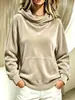 Sudadera con capucha de manga larga, color liso, informal, holgada, nueva para otoño e invierno, moda transfronteriza europea y americana de Amazon