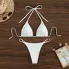 2026 Verano Europeo y Americano Comercio Exterior Nuevo Producto Bikini de Halter Traje de Baño Multicolor Bikini Sexy de Atar Traje de Baño de Dos Piezas para Mujer