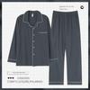Pijama masculino outono e inverno algodão cardigan manga comprida juventude extras tamanho grande roupa externa casual roupa de casa terno