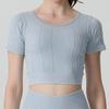 Conjunto de Roupa de Yoga Lavado à Mão Transfronteiriço Cintura Alta Levanta Bumbum Esportivo Fitness Calça Longa e Curta Colete Lavado de Manga Curta Protetor de Choque Push-Up