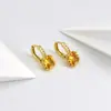 Conjunto Transfronteiriço Elegante Esquadro Zircônia Argola de Orelha Simples Doce Nicho Luxo Leve Sensação de Alto Padrão Brincos de Cobre Joia de Orelha em estoque