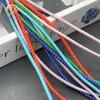 Em estoque 2,0-2,5-3,0 mm cor redondo núcleo refletivo corda elástica borracha bagagem esportes vestuário acessórios