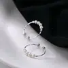 Anillo de Dedo Índice de Perla para Mujer de Xiaohongshu Dropshipping, Diseño de Nicho, Anillo Abierto de Moda de Gama Alta, Anillo Elegante y Gracioso