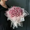 Ramo de 99 rosas flor de jabón simulación regalo del Día de San Valentín novia propuesta regalo de cumpleaños flor