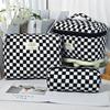 Bolsa de Maquillaje Vertical Portátil Transfronteriza con Gran Capacidad y Múltiples Compartimentos, Neceser de Viaje Acolchado, Bolsa de Almacenamiento de Maquillaje Acolchada