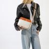 Bolsa feminina de correspondência de cores da moda 2024 primavera nova simples casual retrô banda larga crossbody ombro pequeno saco quadrado