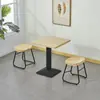 Mesa Rápida de Madeira Maciça Lousa Lanchonete Café Chá de Leite Hambúrguer Restaurante Mesa e Cadeiras Combinadas Mesa Quadrada Pequena Simples Comercial