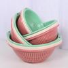 Compartir Cesta de Drenaje Engrosada Cesta de Frutas y Verduras de Cocina Plástico Palangana para Lavar Arroz Multifuncional Palangana Doméstica para Frutas y Verduras Cesta para Lavar Verduras