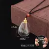 Pingente Bola de Vidro Transparente Abridora Garrafa de Cinábrio Pingente Oco Cabelo Fetal Caixa Gawa Pingente Colar de Casal Homens e Mulheres