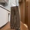 Diseño Estilo Old Money Americano Pantalones Casuales para Hombre Primavera y Otoño Parcheado Guadaña Pierna Ancha Pantalones Marca de Tendencia Sueltos Largos
