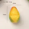 Accesorios de resina para manualidades de dibujos animados, pinzas para el cabello de crema de mango tridimensional, llaveros de frutas en miniatura, accesorios para colgantes