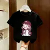 Camiseta de Manga Curta para Meninas 2026 Nova Verão Meninas Crianças Grandes Meia-Manga Roupas de Meninas Tops Infantis Roupas Infantis Roupas de Algodão Puro T