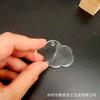 Disco acrílico de tarjeta de goo transparente transfronterizo, llavero colgante DIY hecho a mano, pieza en bruto de plexiglás con forma