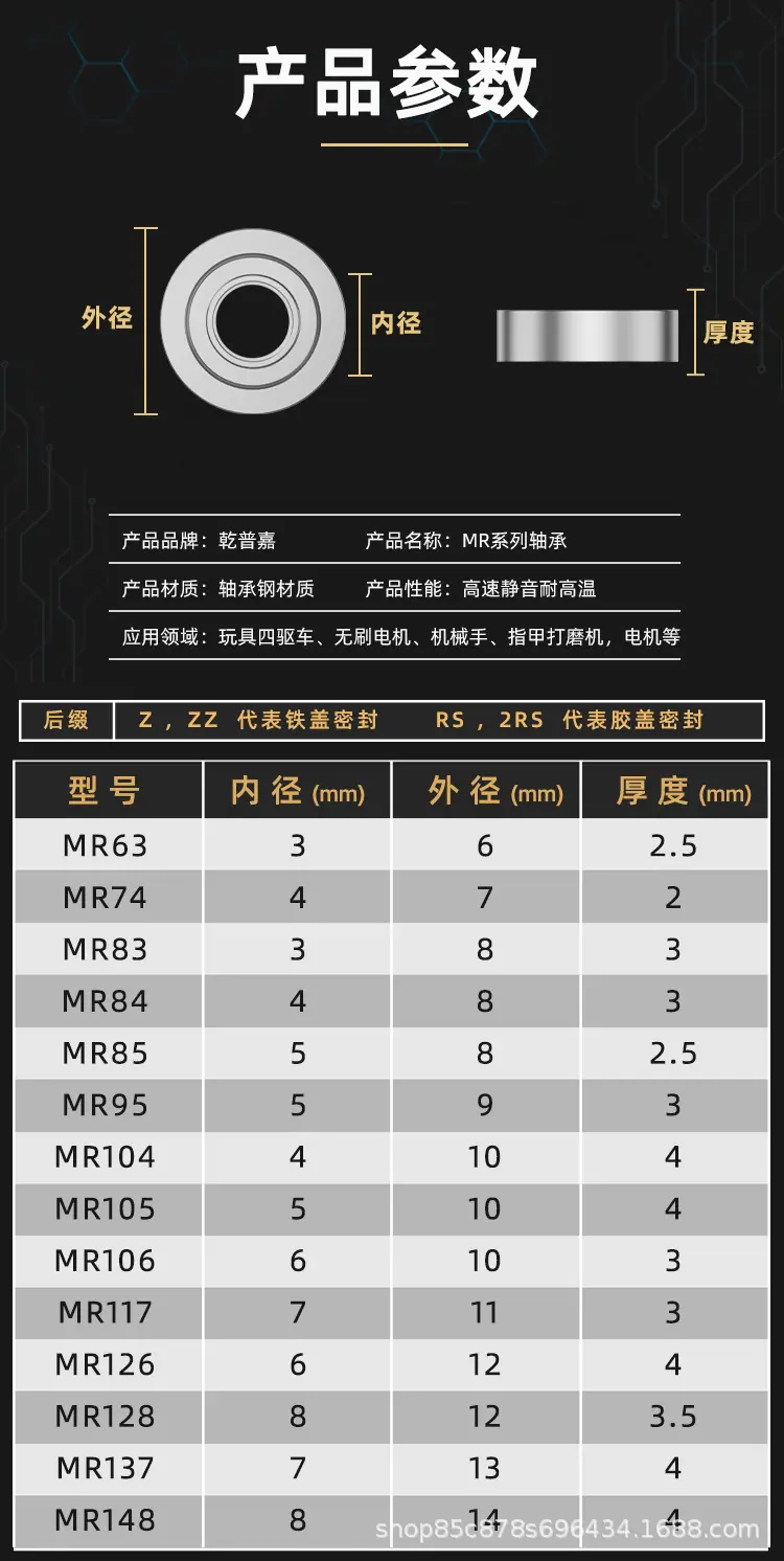 MR小 微型球电机轴承